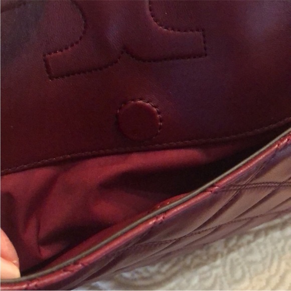 Tory Burch🍷Savannah Quilted large logo chain braided strap tote bag - Picture 6 of 12